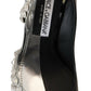 Elegant Crystals Embellished Leather Pumps