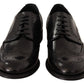 Black Leather Oxford Wingtip Formal Shoes