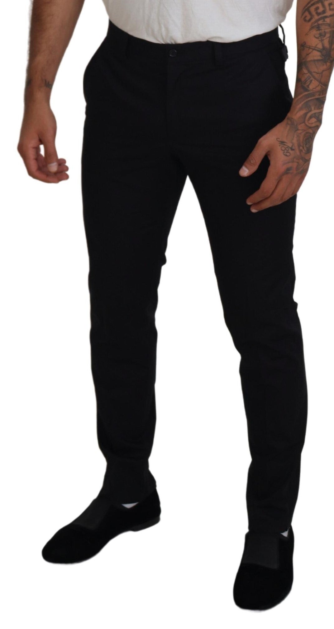 Elegant Black Dress Chinos for Men