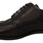 Black Leather Oxford Wingtip Formal Shoes