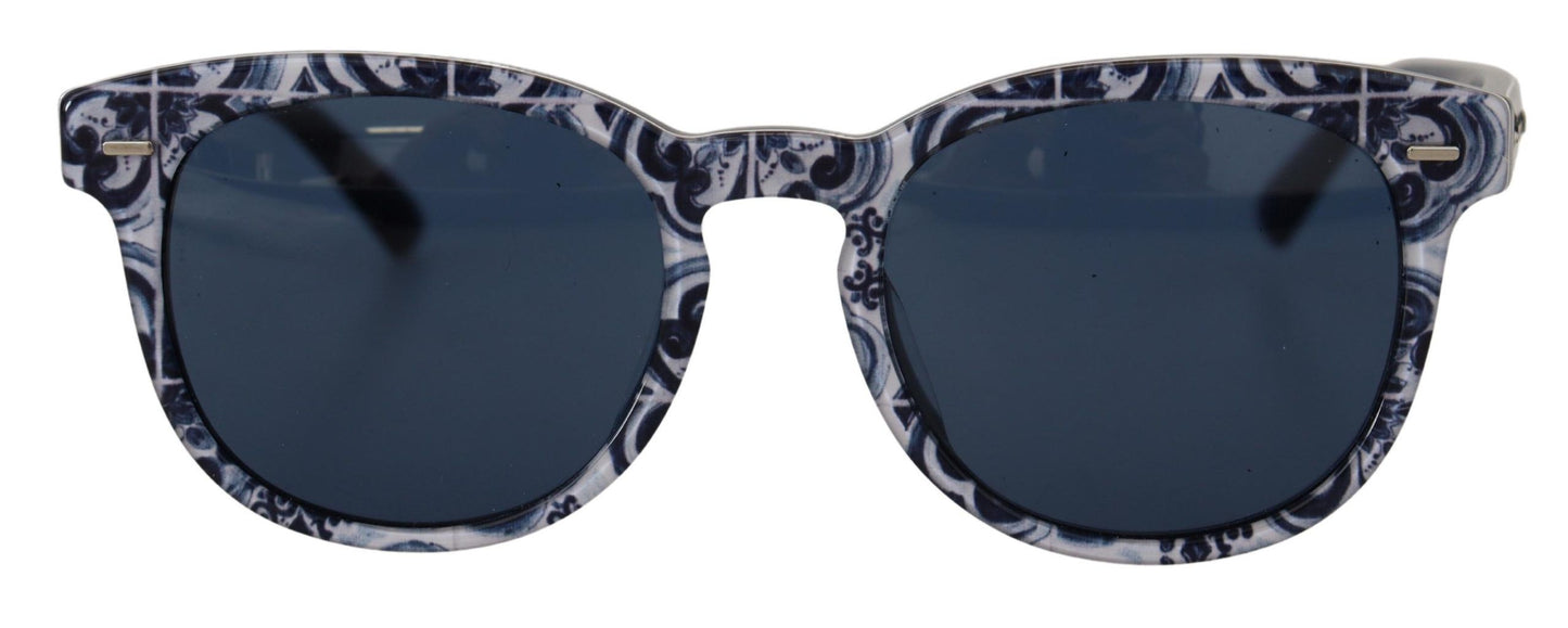 Majolica Blue Round Sunglasses for Women