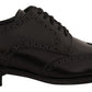 Black Leather Oxford Wingtip Formal Shoes