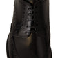 Black Leather Oxford Wingtip Formal Shoes