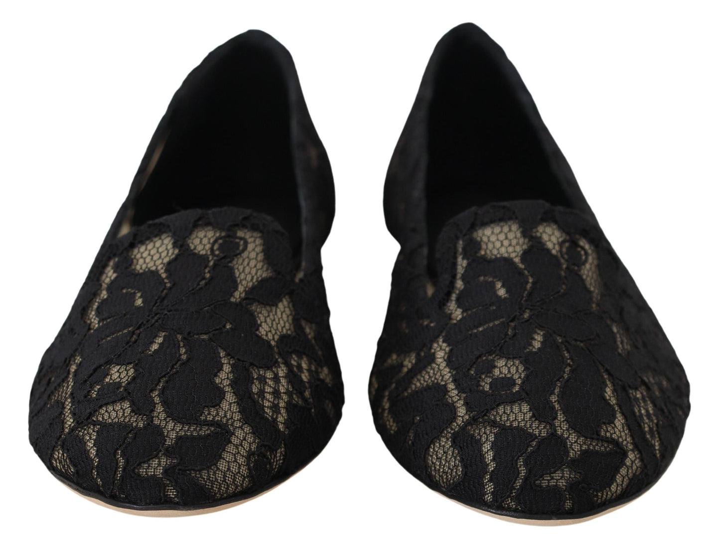 Elegant Black Lace Flat Shoes