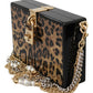 Elegant Leopard Box Shoulder Bag