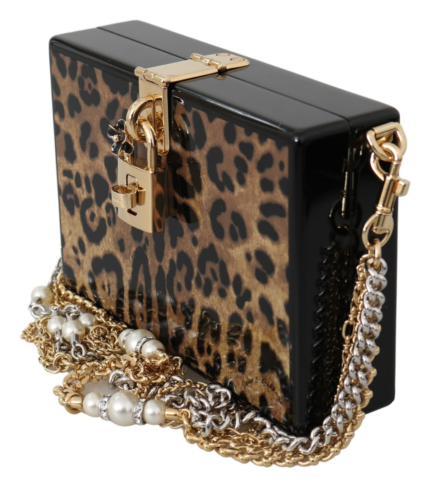 Elegant Leopard Box Shoulder Bag