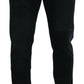 Black Angel Embroidery Skinny Denim Jeans