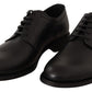 Elegant Black Leather Derby Shoes