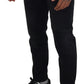 Black Angel Embroidery Skinny Denim Jeans