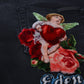 Black Angel Embroidery Skinny Denim Jeans