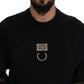 Sleek Cotton Silk Crewneck Pullover Sweater