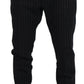 Dark Gray Stripes Chino Dress Pants