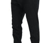 Dark Gray Stripes Chino Dress Pants