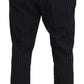 Dark Gray Stripes Chino Dress Pants