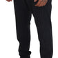 Dark Gray Stripes Chino Dress Pants