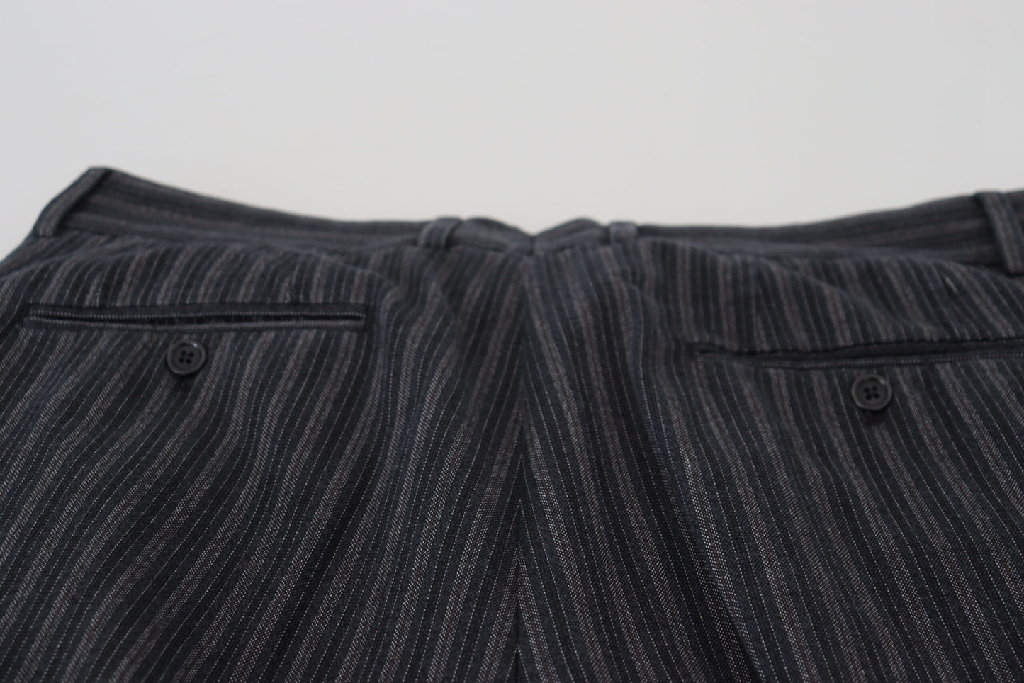 Dark Gray Stripes Chino Dress Pants