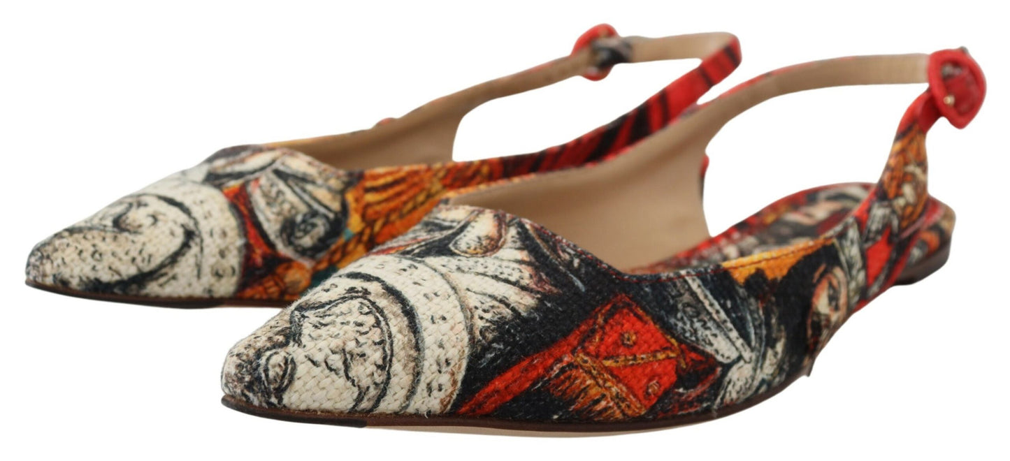 Chic Multicolor Flat Slingbacks