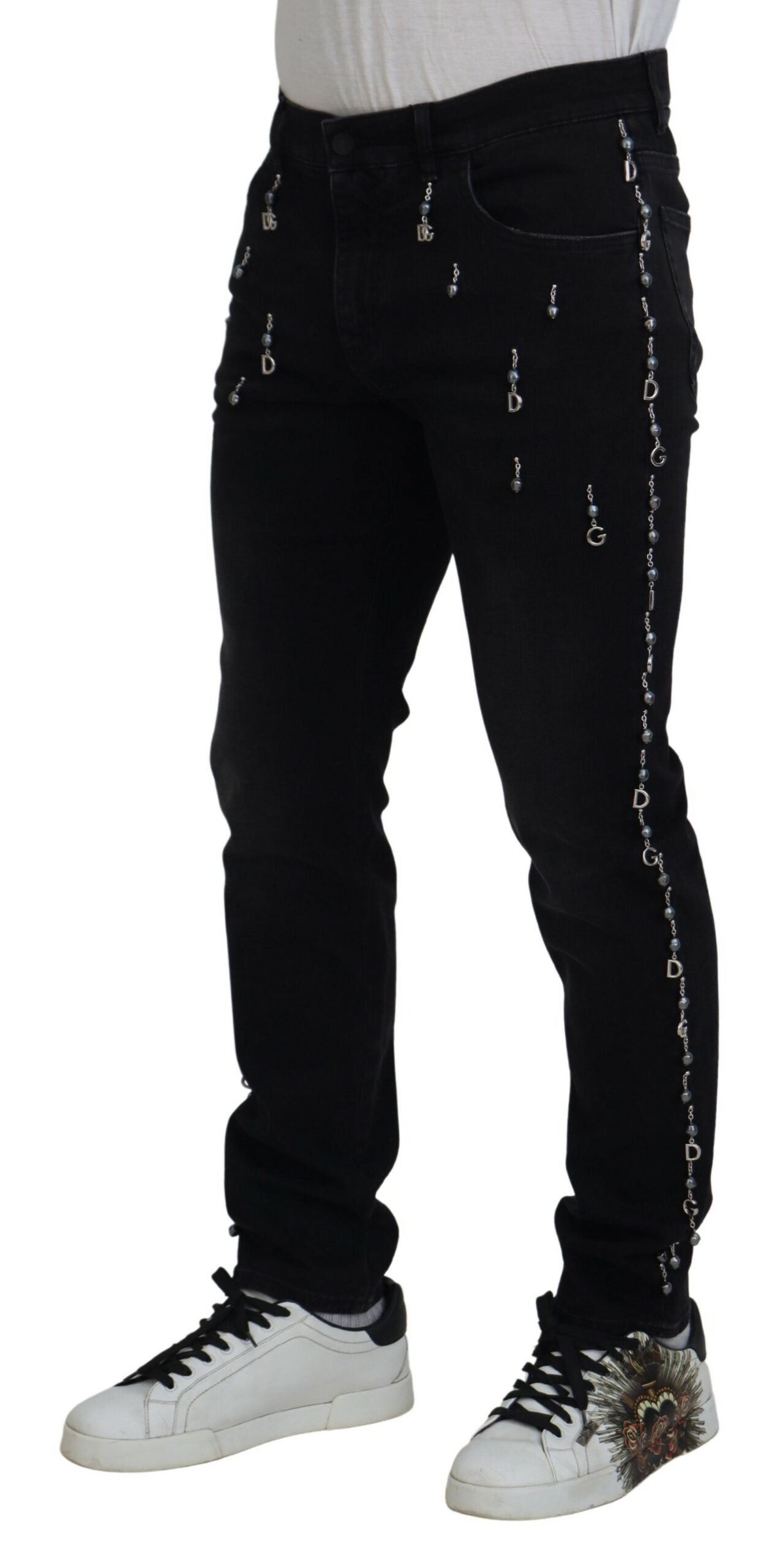 Elegant Embellished Skinny Jeans