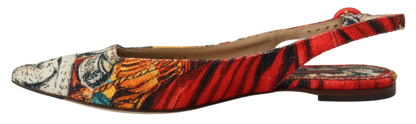 Chic Multicolor Flat Slingbacks