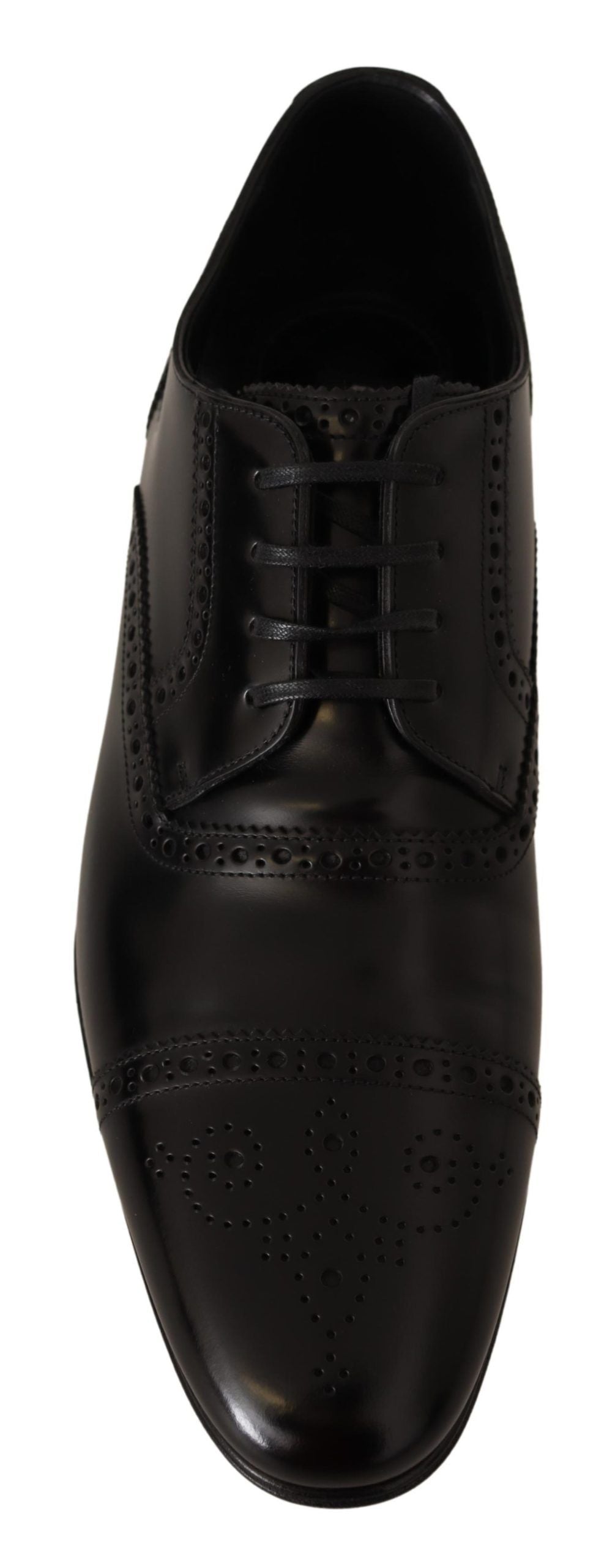 Elegant Black Leather Derby Oxford Shoes