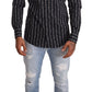Elegant Gold Cotton Poplin Shirt with Unique Print