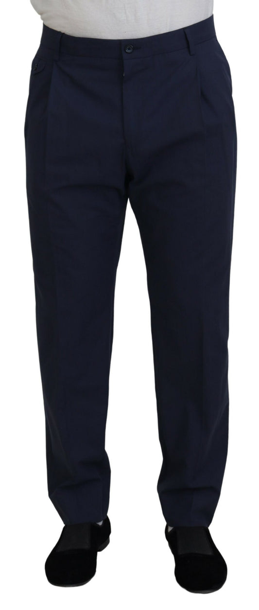 Dark Blue Cotton Chino Formal Pants