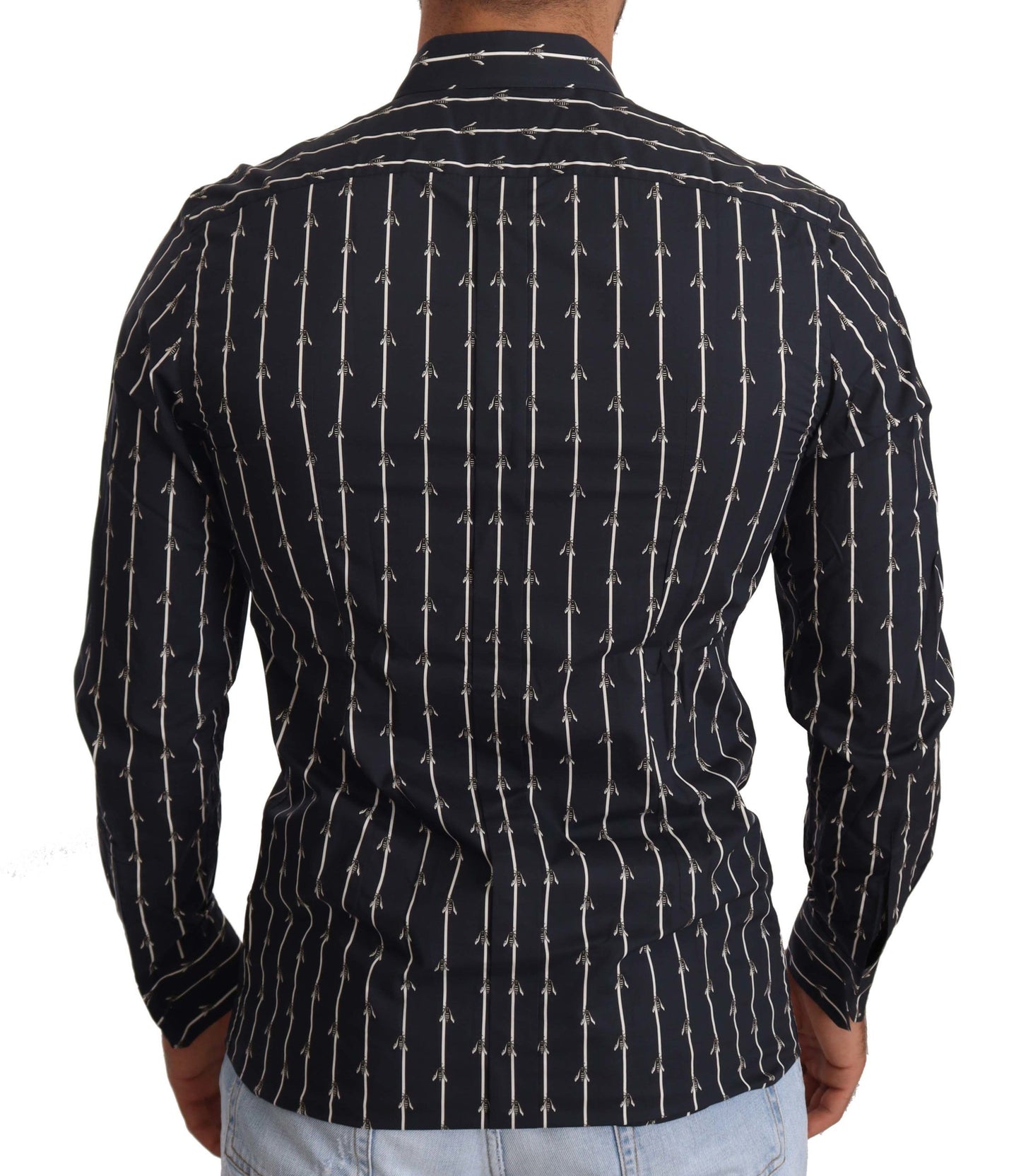 Elegant Gold Cotton Poplin Shirt with Unique Print