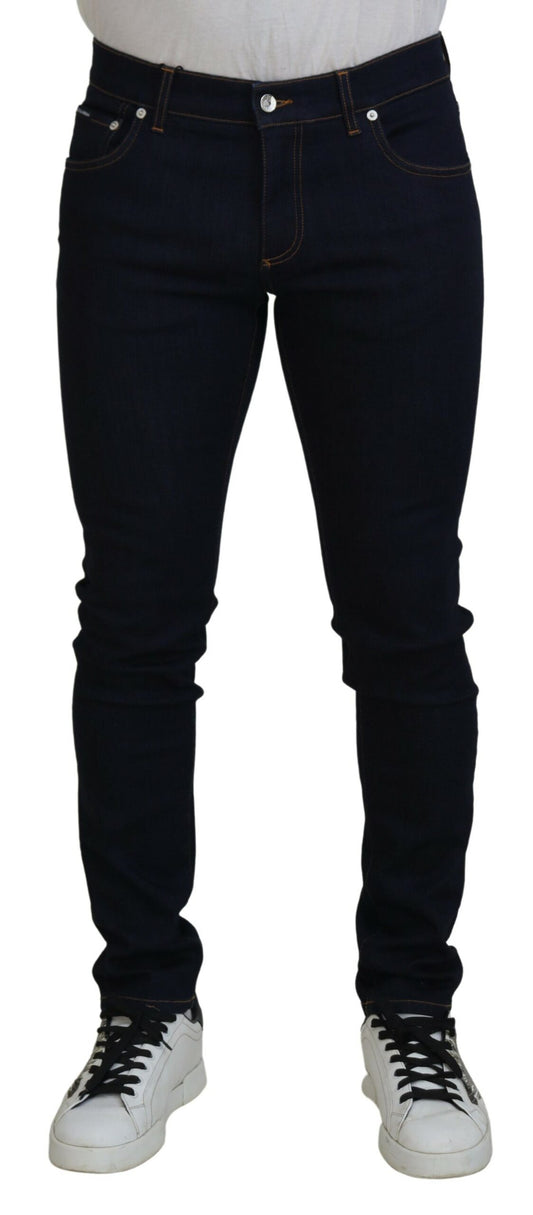 Sleek Skinny Denim Jeans in Blue