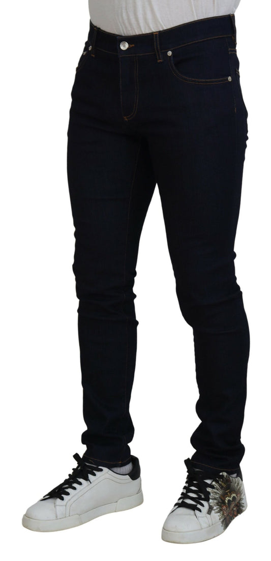 Sleek Skinny Denim Jeans in Blue