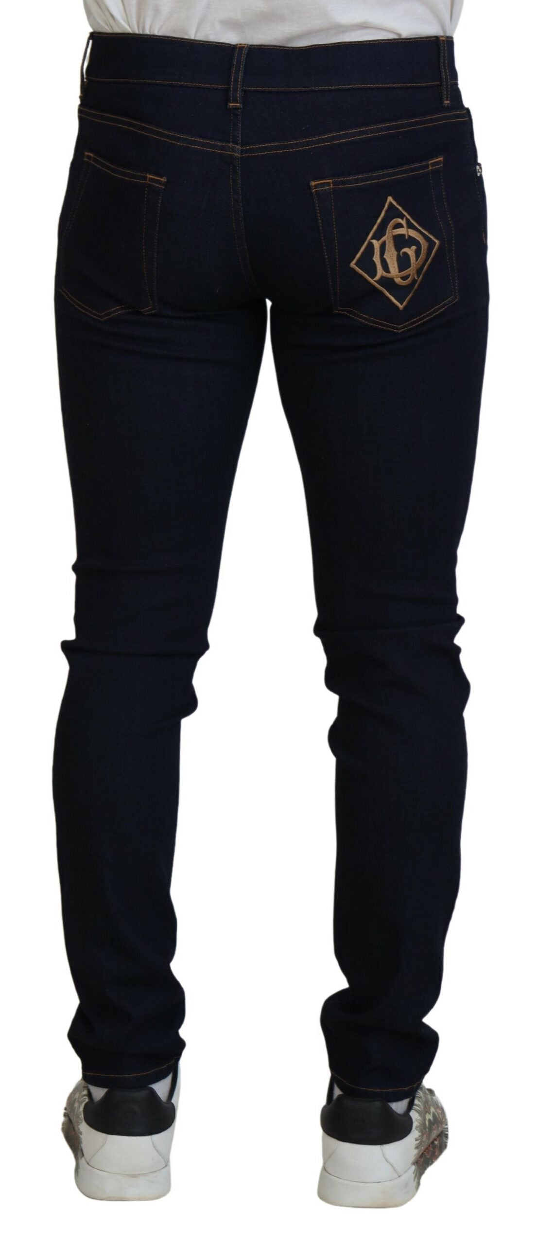 Sleek Skinny Denim Jeans in Blue