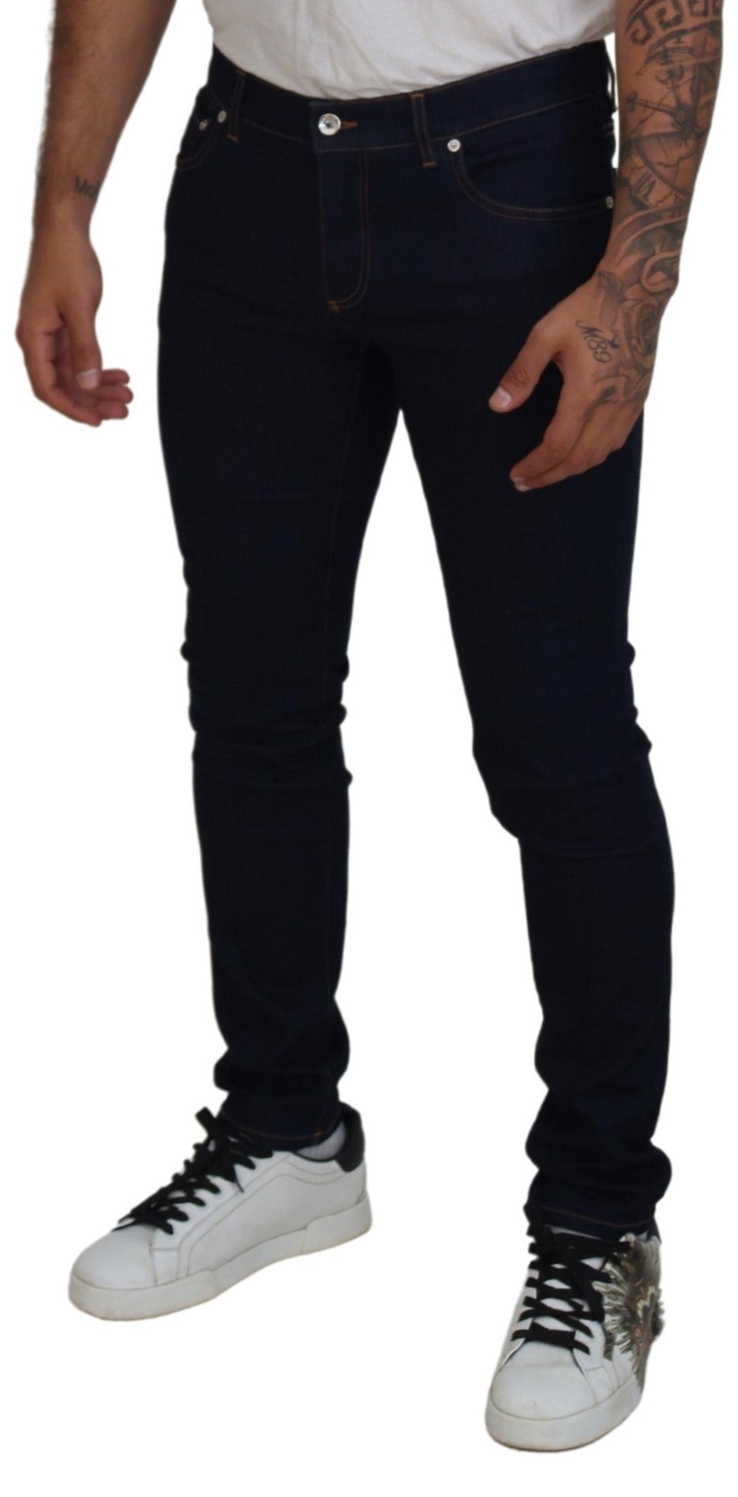 Sleek Skinny Denim Jeans in Blue