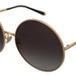 Elegant Black Gold Gradient Sunglasses