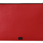 Red Pig Love Print Leather Document Bag