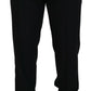Black Dress Wool Silk Trouser Pants