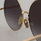 Elegant Black Gold Gradient Sunglasses