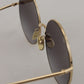 Elegant Black Gold Gradient Sunglasses