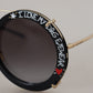 Elegant Black Gold Gradient Sunglasses