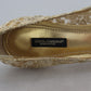 Radiant Gold Lace Crystals Heels