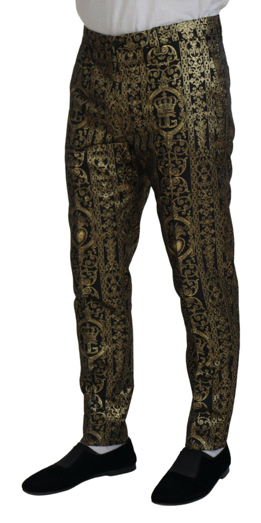 Elegant Jacquard Evening Pants