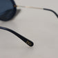 Elegant Navy-Gold Round Sunglasses