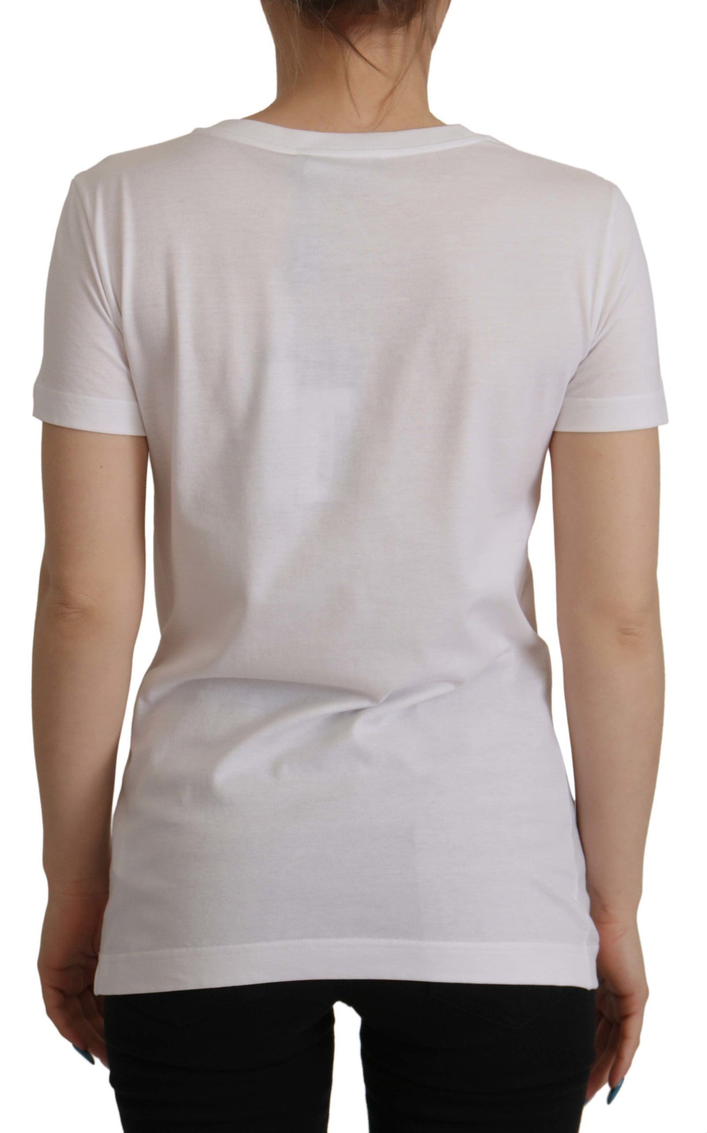 Elegant Short Sleeve Cotton Top with DG Button Detail