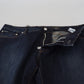 Dark Blue Cotton Stretch Skinny Denim Jeans
