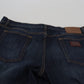 Dark Blue Cotton Stretch Skinny Denim Jeans