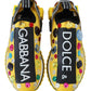 Exquisite Yellow Techno Fabric Sneakers