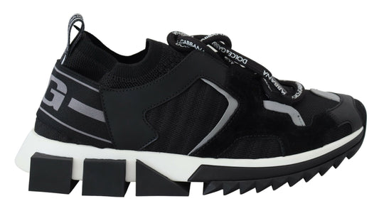 Black Mesh Sorrento Trekking Sneakers Shoes