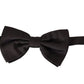 Elegant Silk Brown Dot Bow Tie