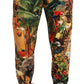 Tropical King Motif Cotton Joggers
