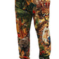 Tropical King Motif Cotton Joggers