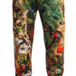 Tropical King Motif Cotton Joggers