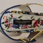 Majolica Print Ankle Strap Wedge Sandals